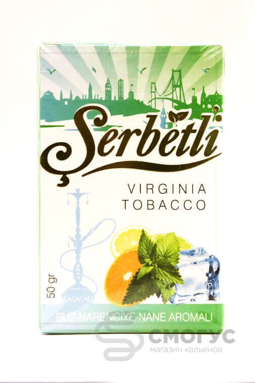 Купить табак для кальяна Serbetli Ice Lemon Mint (Ледяной лимон с мятой) в спб