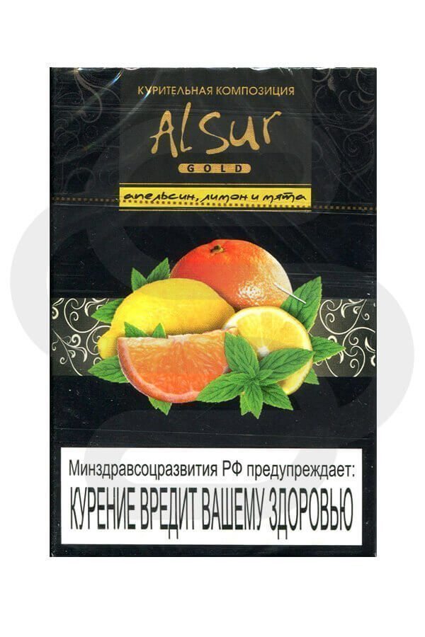 Купить бестабачную смесь для кальяна Al Sur Апельсин, лимон и мята в СПб
