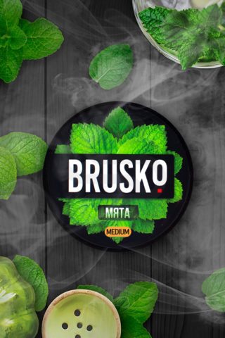 Купить кальянную смесь BRUSKO Medium Мята в СПб - Смогус